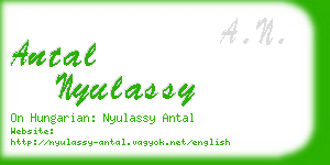 antal nyulassy business card